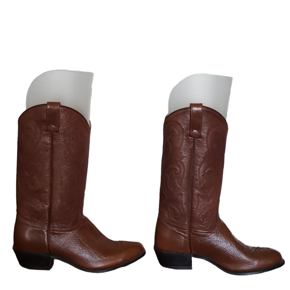 Acme Vintage Western Cowboy Boots brown leather Men's Size 8.5 M - Picture 3 of 16